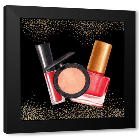 Boss Lips 3 Black Modern Wood Framed Art Print with Double Matting by Allen, Kimberly