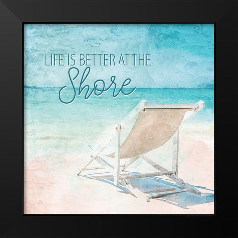 Life At The Shore Black Modern Wood Framed Art Print by Allen, Kimberly