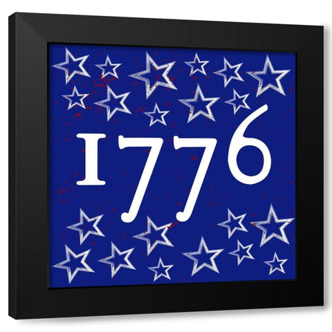 Happy 4th 1 Black Modern Wood Framed Art Print by Allen, Kimberly