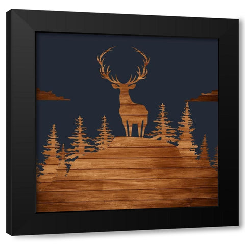 King Black Modern Wood Framed Art Print with Double Matting by Allen, Kimberly