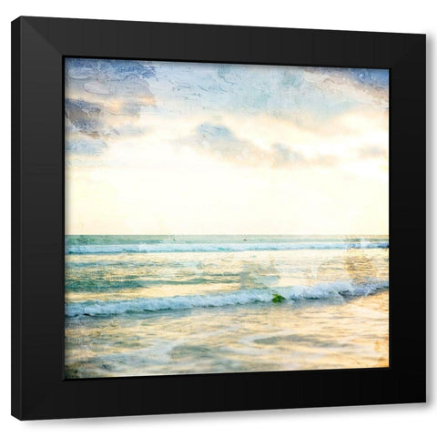 Sunset Waves Black Modern Wood Framed Art Print by Allen, Kimberly