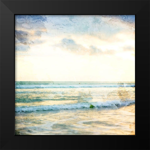 Sunset Waves Black Modern Wood Framed Art Print by Allen, Kimberly