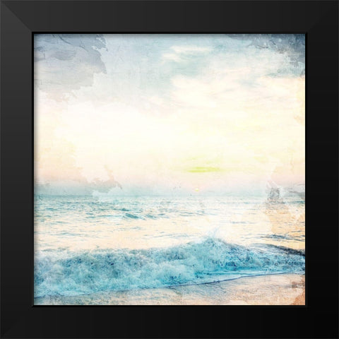 Sunset Waves 2 Black Modern Wood Framed Art Print by Allen, Kimberly