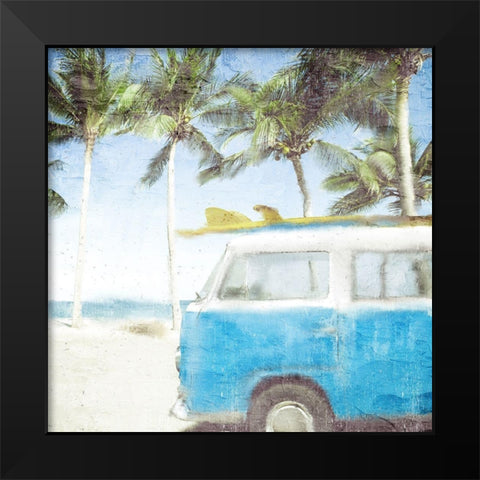 Vintage Surf Black Modern Wood Framed Art Print by Allen, Kimberly