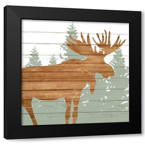 Woods 1 Black Modern Wood Framed Art Print with Double Matting by Allen, Kimberly