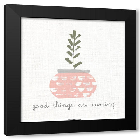 Good Things 1 Black Modern Wood Framed Art Print with Double Matting by Allen, Kimberly