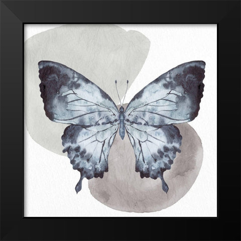 Watercolor Butterfly 1 Black Modern Wood Framed Art Print by Allen, Kimberly