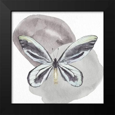 Watercolor Butterfly 2 Black Modern Wood Framed Art Print by Allen, Kimberly