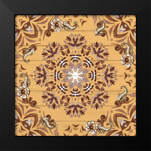 Browns Tiles 1 Black Modern Wood Framed Art Print by Allen, Kimberly