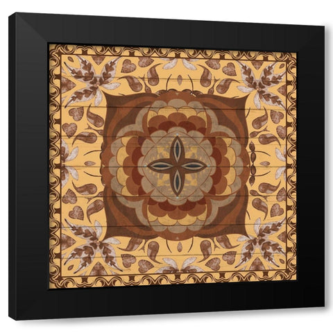Brown Tiles 2 Black Modern Wood Framed Art Print by Allen, Kimberly