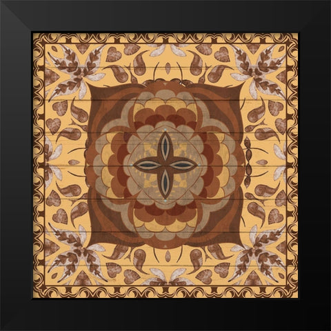 Brown Tiles 2 Black Modern Wood Framed Art Print by Allen, Kimberly