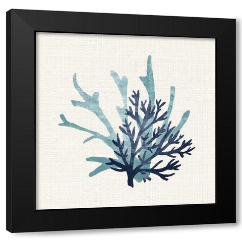 Coral Shades 1 Black Modern Wood Framed Art Print with Double Matting by Allen, Kimberly