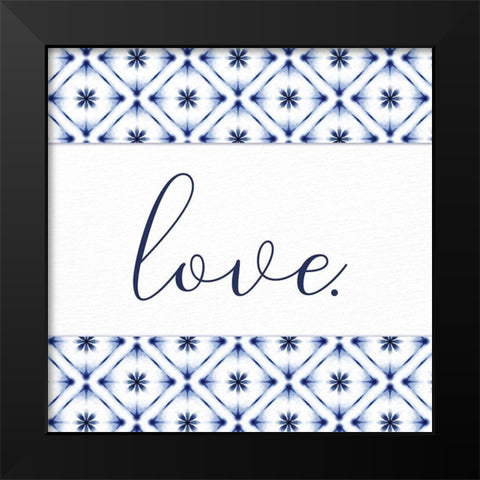 Love Square Black Modern Wood Framed Art Print by Allen, Kimberly