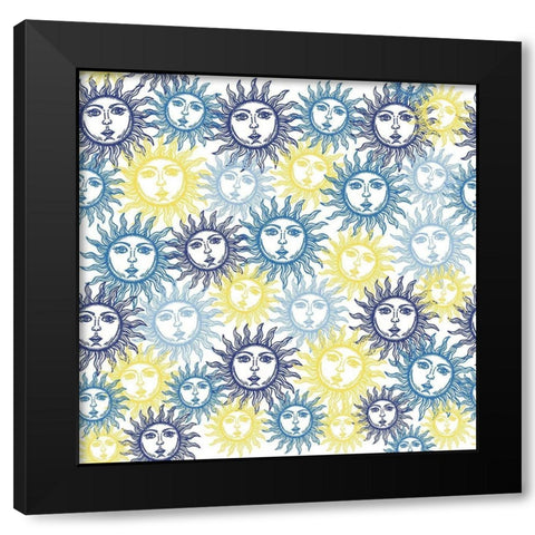 Sun Pattern Black Modern Wood Framed Art Print by Allen, Kimberly