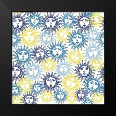 Sun Pattern Black Modern Wood Framed Art Print by Allen, Kimberly