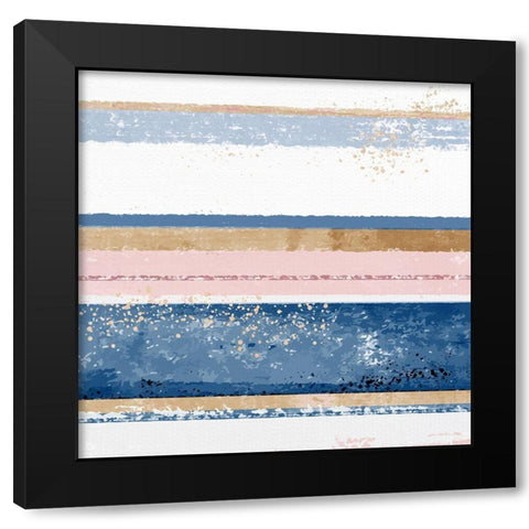 Abstract Stripes 1 Black Modern Wood Framed Art Print by Allen, Kimberly