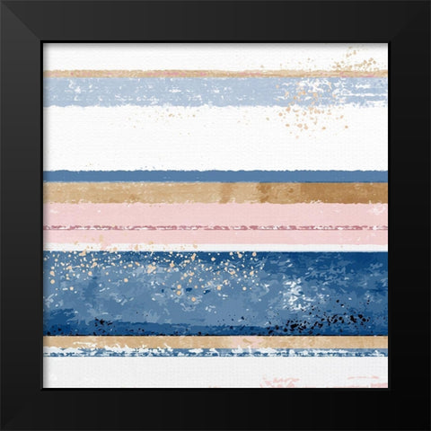 Abstract Stripes 1 Black Modern Wood Framed Art Print by Allen, Kimberly