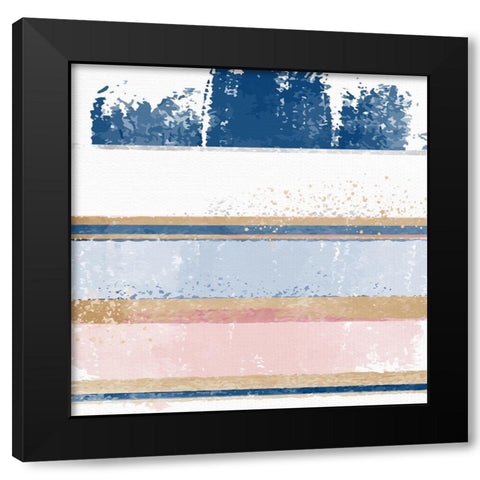 Abstract Stripes 2 Black Modern Wood Framed Art Print by Allen, Kimberly