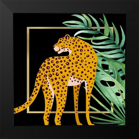 Be Wild Leopard 2 Black Modern Wood Framed Art Print by Allen, Kimberly