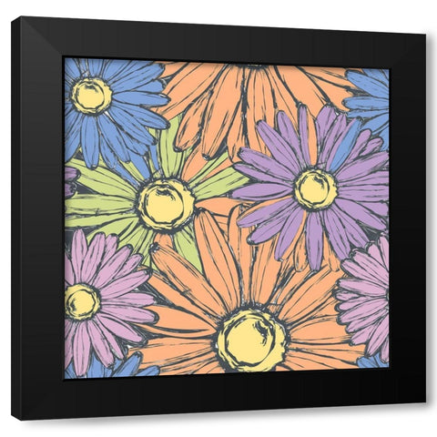 Daisy Power Black Modern Wood Framed Art Print with Double Matting by Allen, Kimberly