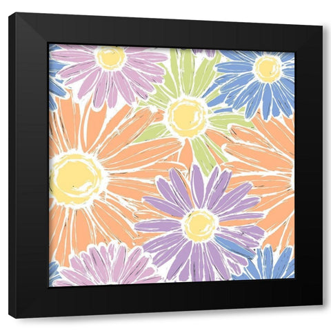 Daisy Power V2 Black Modern Wood Framed Art Print with Double Matting by Allen, Kimberly