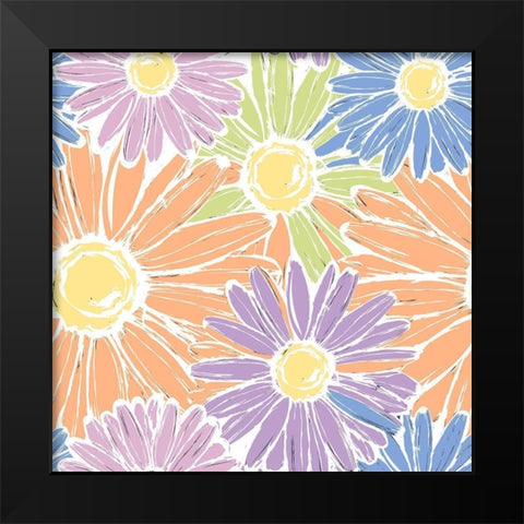 Daisy Power V2 Black Modern Wood Framed Art Print by Allen, Kimberly