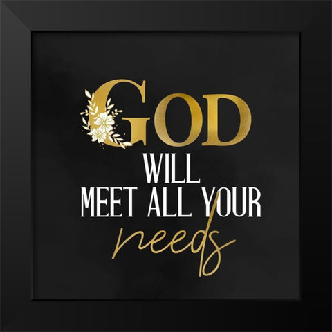 Your Needs 1 Black Modern Wood Framed Art Print by Allen, Kimberly
