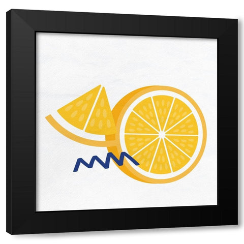 Orange Slice 2 Black Modern Wood Framed Art Print by Allen, Kimberly