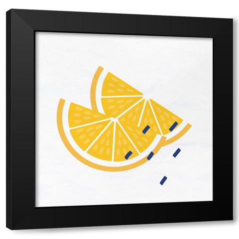 Orange Slice 3 Black Modern Wood Framed Art Print by Allen, Kimberly