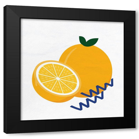 Orange Slice 4 Black Modern Wood Framed Art Print with Double Matting by Allen, Kimberly