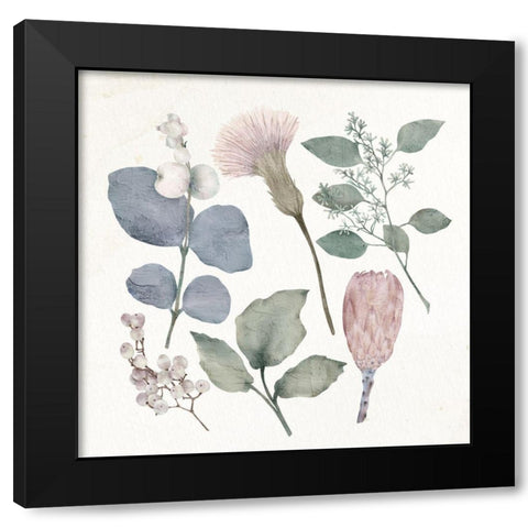 Spring Soft 1 Black Modern Wood Framed Art Print with Double Matting by Allen, Kimberly