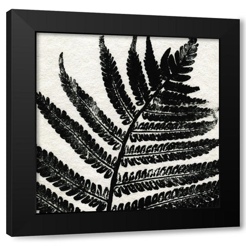 Pressed Fern 1 Black Modern Wood Framed Art Print by Allen, Kimberly
