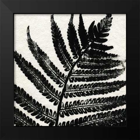 Pressed Fern 1 Black Modern Wood Framed Art Print by Allen, Kimberly