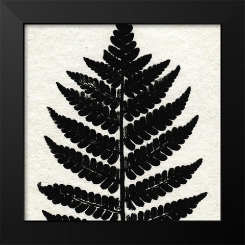 Pressed Fern 2 Black Modern Wood Framed Art Print by Allen, Kimberly
