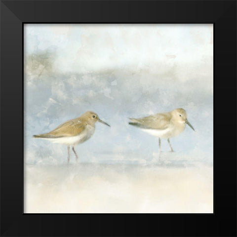 Sandpiper Beach Black Modern Wood Framed Art Print by Allen, Kimberly