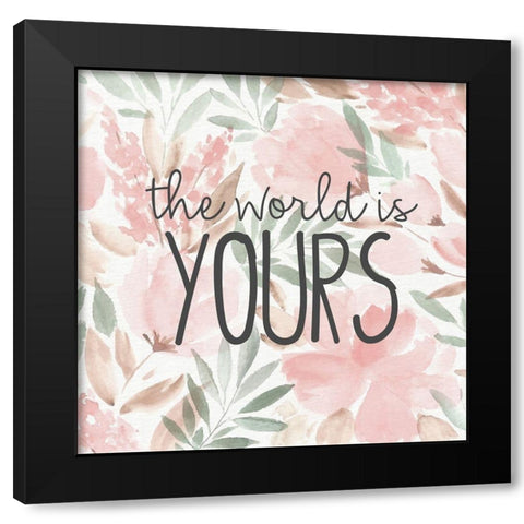 The World is Yours Black Modern Wood Framed Art Print by Allen, Kimberly