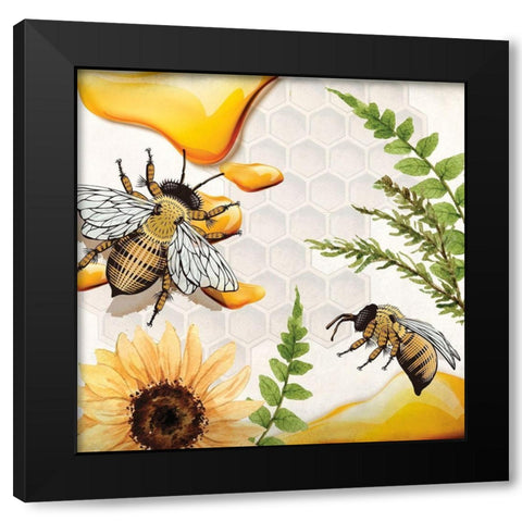 Bee Keeper 2 Black Modern Wood Framed Art Print by Allen, Kimberly