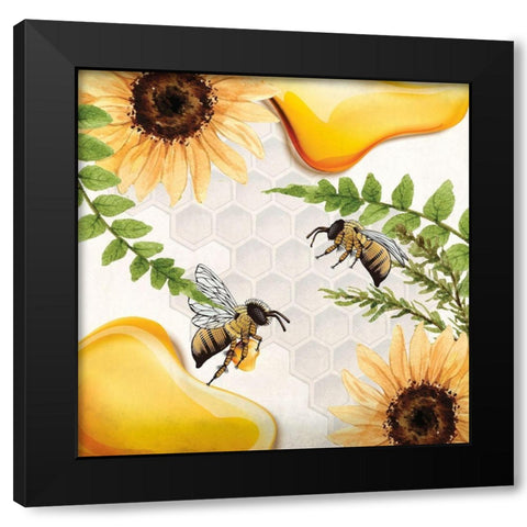 Bee Keeper 4 Black Modern Wood Framed Art Print by Allen, Kimberly