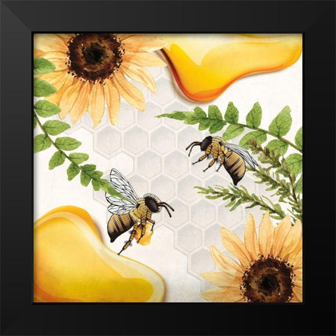 Bee Keeper 4 Black Modern Wood Framed Art Print by Allen, Kimberly