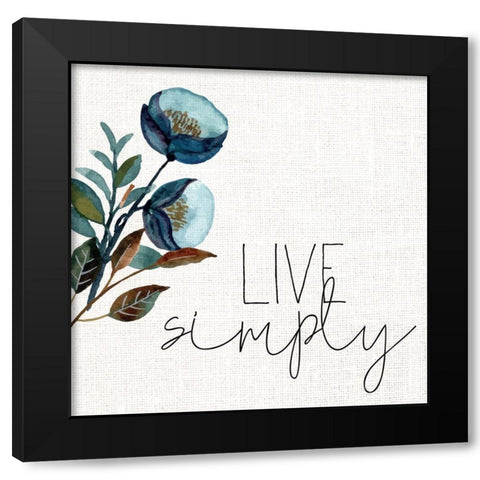 Simply Black Modern Wood Framed Art Print with Double Matting by Allen, Kimberly