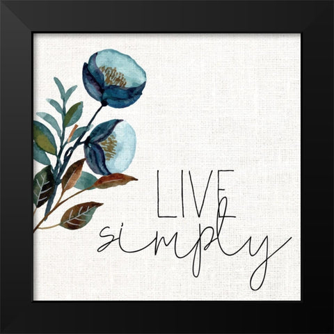 Simply Black Modern Wood Framed Art Print by Allen, Kimberly