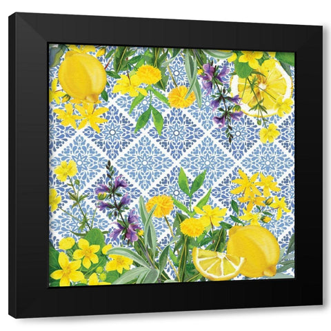 Lemon Tile 3 Black Modern Wood Framed Art Print by Allen, Kimberly