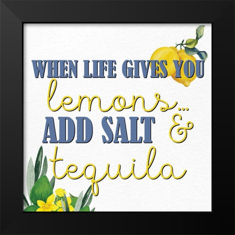 Lemon Tile 7 Black Modern Wood Framed Art Print by Allen, Kimberly