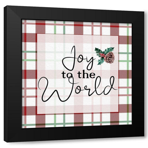 Joy to the World Black Modern Wood Framed Art Print with Double Matting by Allen, Kimberly