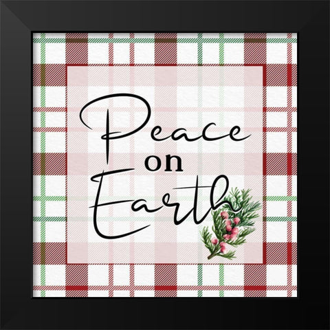 Peace on Earth Black Modern Wood Framed Art Print by Allen, Kimberly