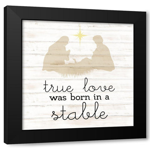 Born in a Stable Black Modern Wood Framed Art Print by Allen, Kimberly