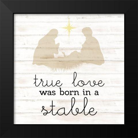 Born in a Stable Black Modern Wood Framed Art Print by Allen, Kimberly