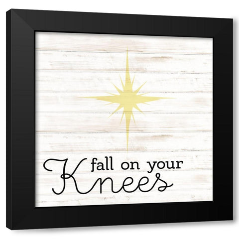 Fall on Your Knees Black Modern Wood Framed Art Print by Allen, Kimberly