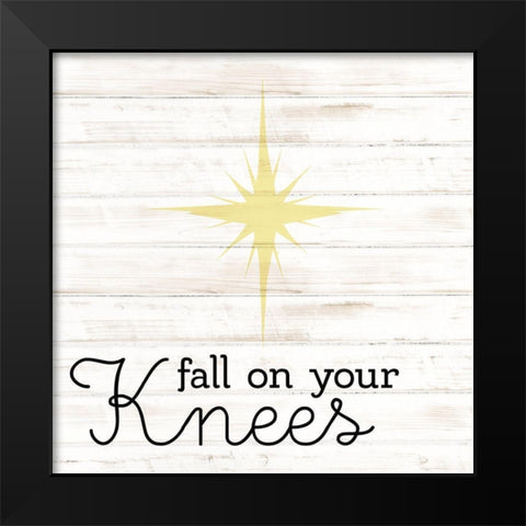 Fall on Your Knees Black Modern Wood Framed Art Print by Allen, Kimberly