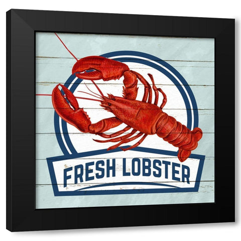 Fresh Lobster Black Modern Wood Framed Art Print by Allen, Kimberly